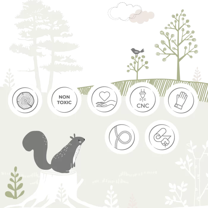 Moderní Pickler Triangle prolézačka se skluzavkou - přírodní