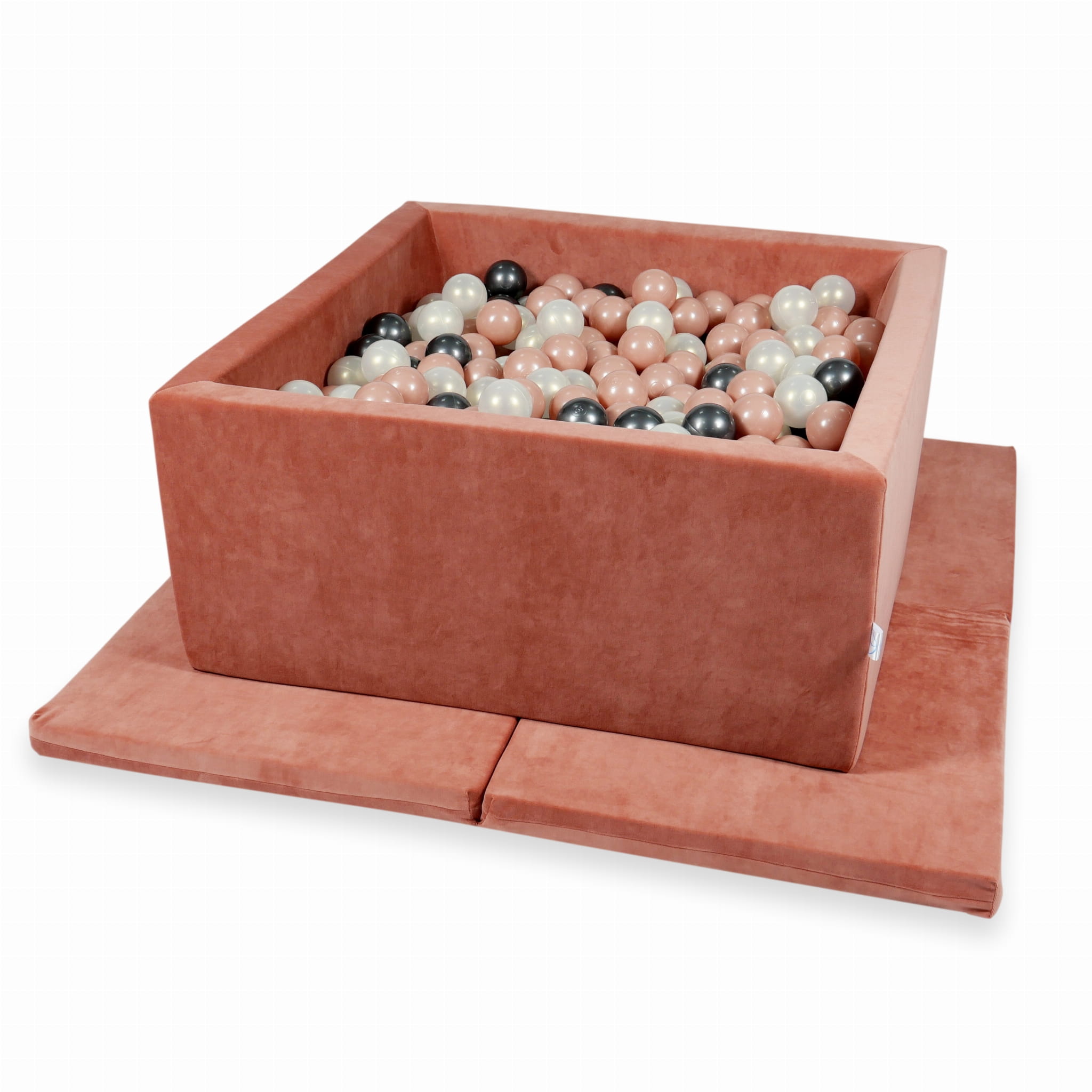 Sametová hrací podložka Velvet - čtverec, skládací 120 x 120 cm