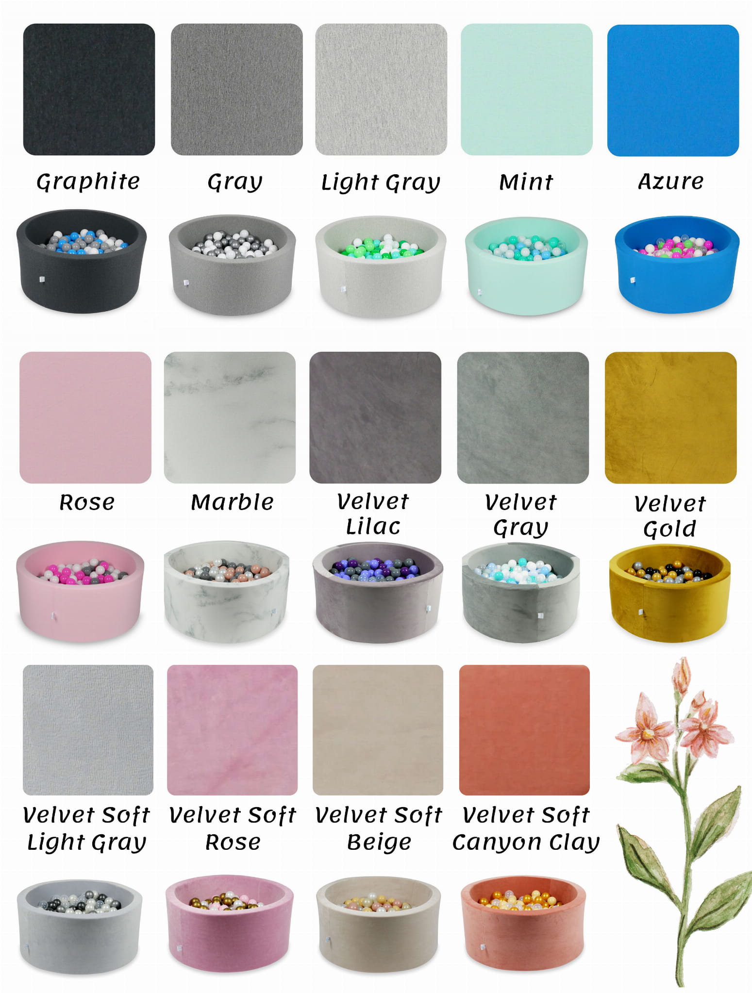 Suchý kulatý bazének L (90 cm) - světle šedá