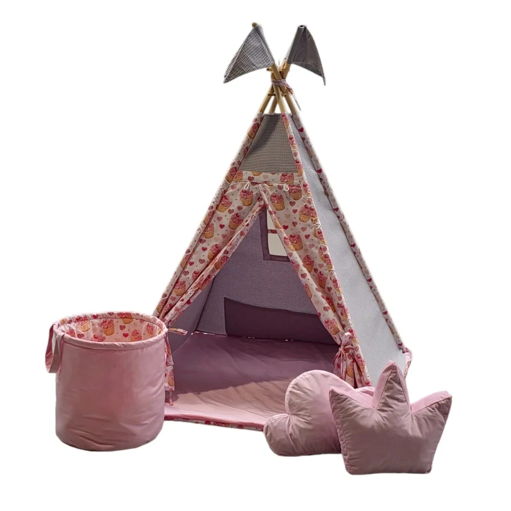 Dětský teepee stan - růžový