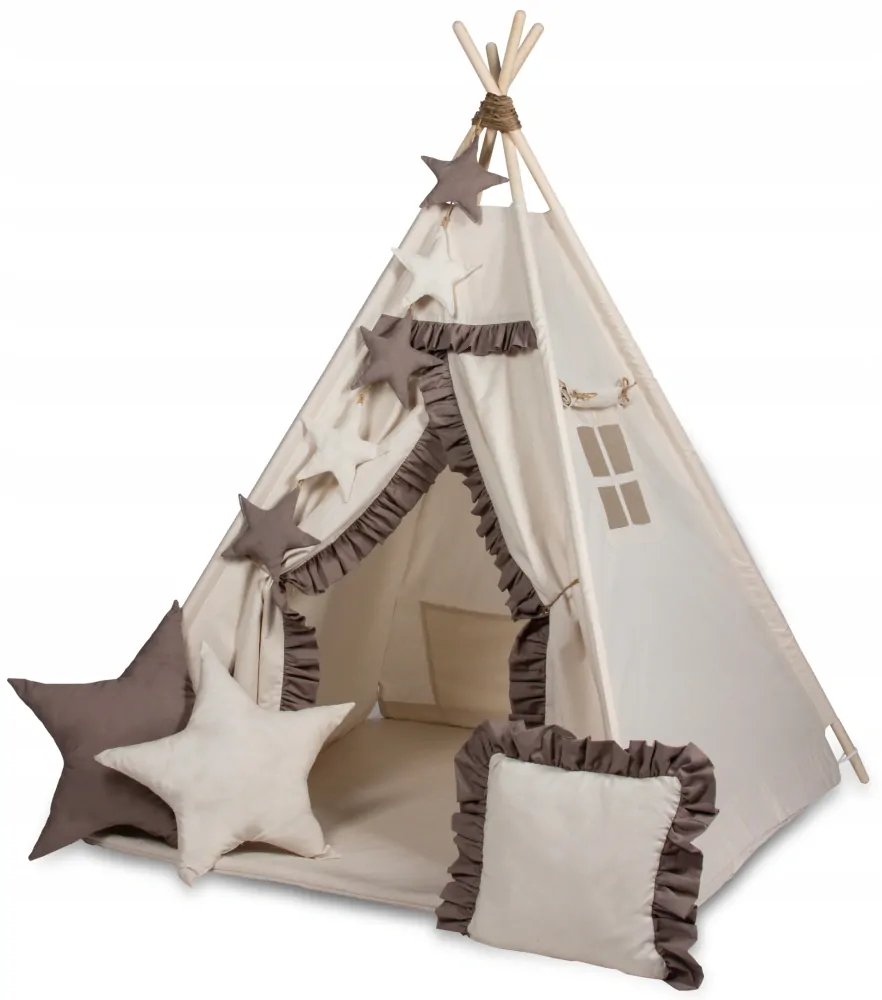 Stan teepee pro děti - hnědá