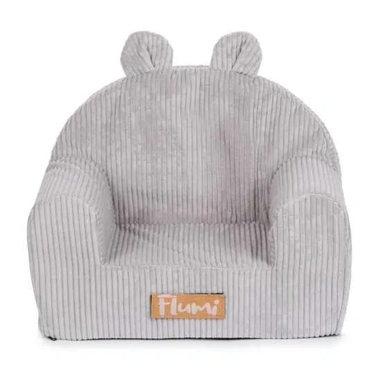 Dětské křesílko Teddy - manšestr šedé
