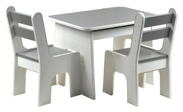 Set dětský stůl se židličkou 2ks - šedá