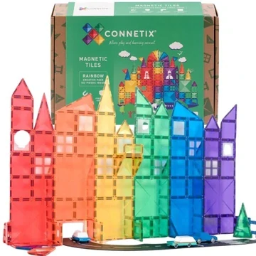 Velké magnetické stavební bloky Rainbow - Creative Pack 102 Connetix
