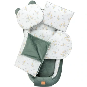 Mušelín 5dílný set Comfort Velvet - Olive green