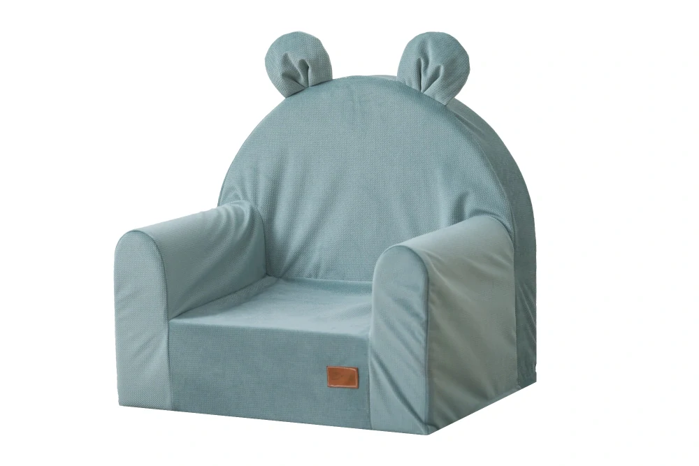 Dětské křesílko Teddy - velvet, šalvějově zelená