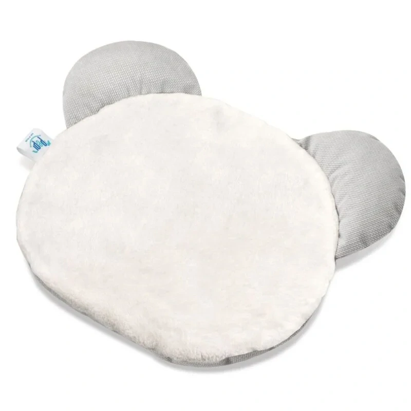 Ozdobný polštářek teddy - šedá