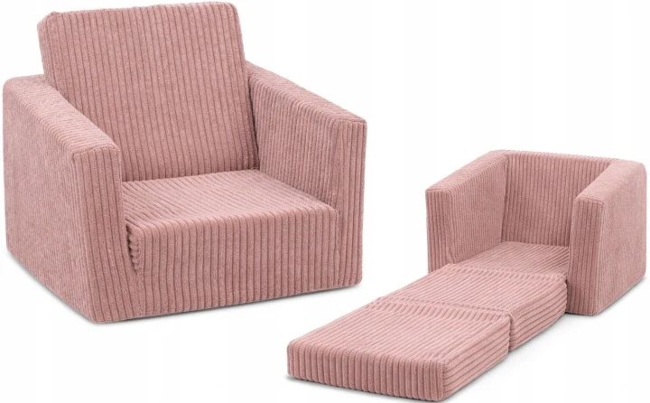 Dětské křesílko skládací Premium Manžestr - růžová