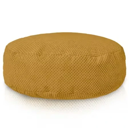 Dětský sedací taburet - samet, žlutá