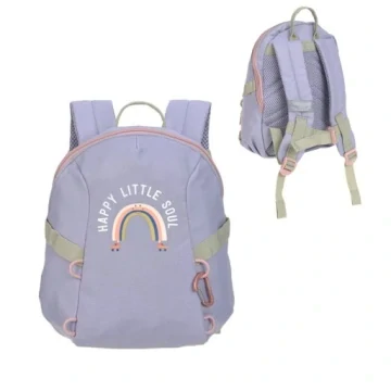 Mini batoh Lassig Tiny Outdoor Happy little soul - purple