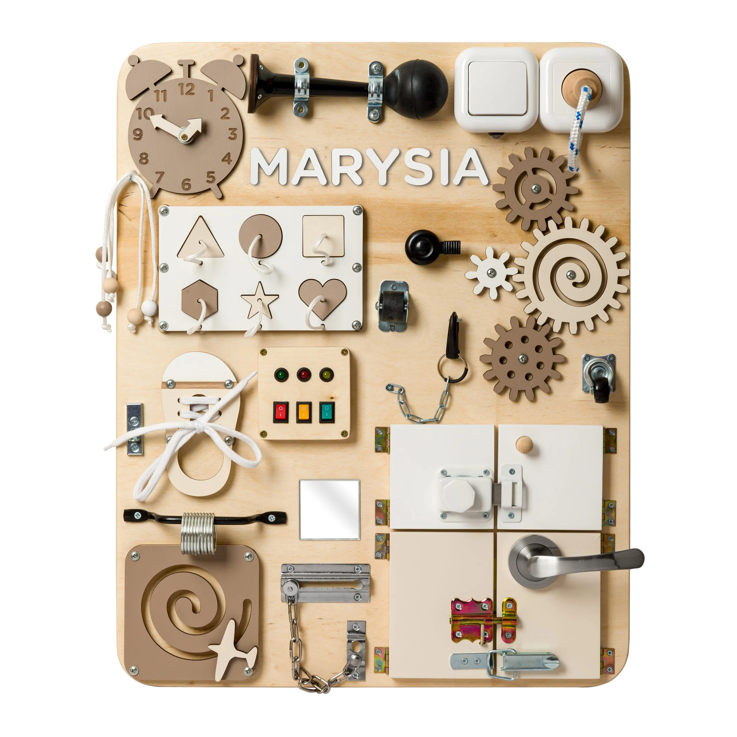 Montessori senzorická manipulační tabule