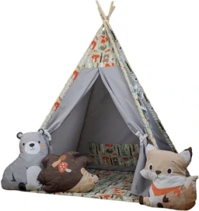 Stan pro děti týpí - zvířátka z lesa