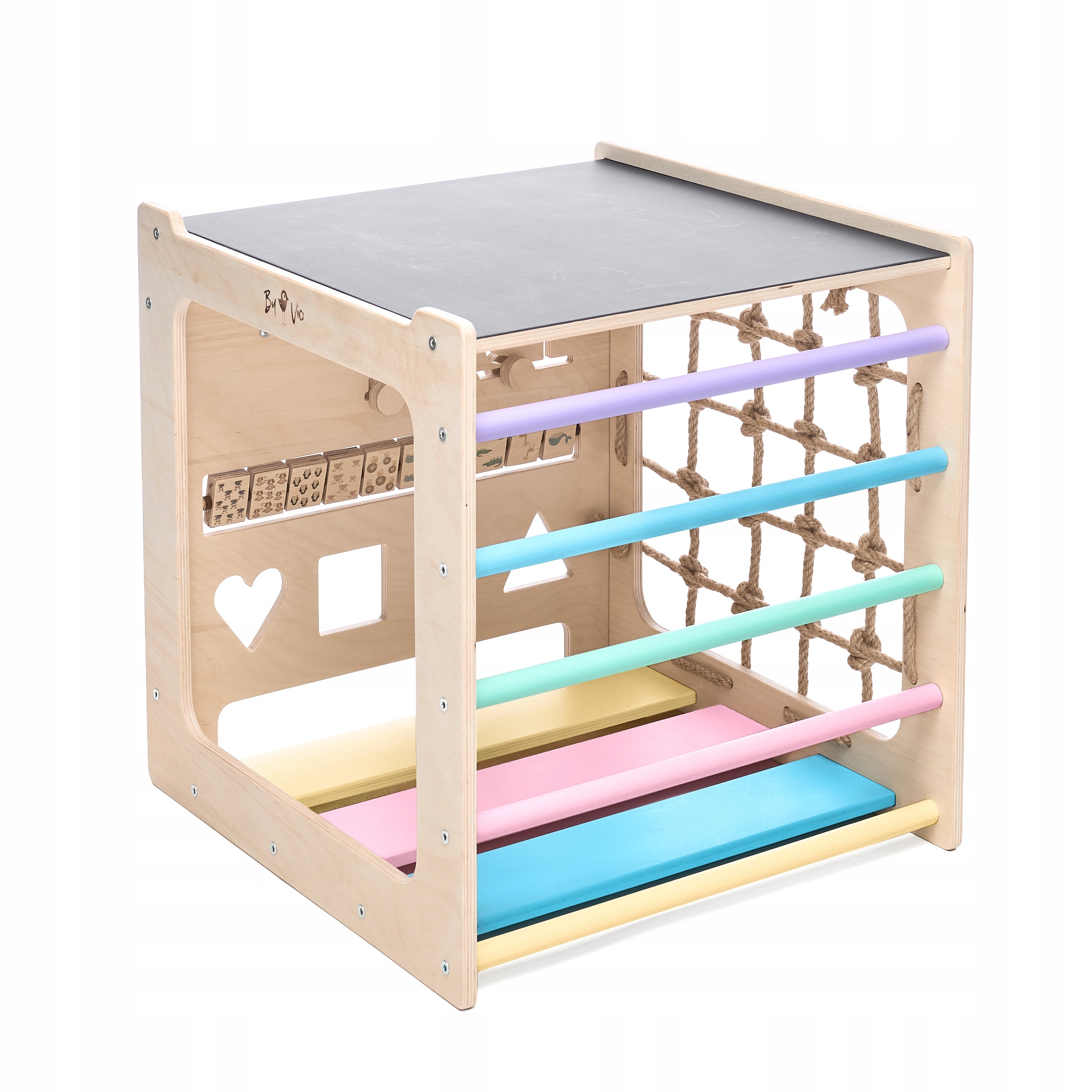 Montessori kostka 10v1 - duhová