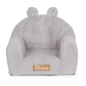 Dětské křesílko Teddy - manšestr šedé