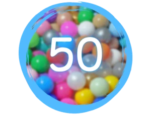 Balónky plastové do suchého bazénku 50ks