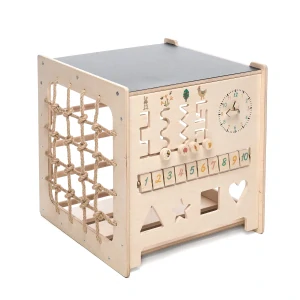 Montessori kostka 10v1 - přírodní