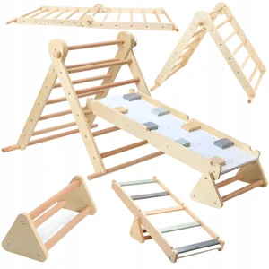 Montessori žebřík, trojúhelník prolézačka pro děti 3v1