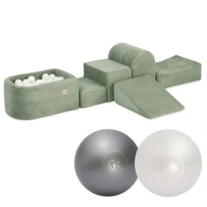 Pěnové hřiště se suchým bazénkem a míčky - Manšestr zelený