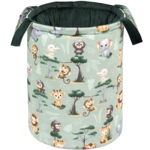 Bavlněný koš na hračky - Tropical animals