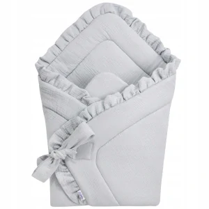 Dětská mušelinová zavinovačka - šedá