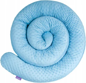 Chránič do postýlky válec MINKI 3m - baby blue