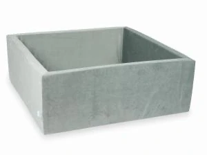 Suchý hranatý bazének VELVET - šedá