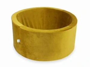 Suchý kulatý bazének L (90 cm) VELVET - zlatá
