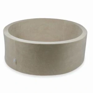 Suchý kulatý bazének XL (pol.110 cm) VELVET - tmavě béžová