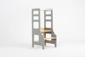 Učící věž - nastavitelná, šedá 