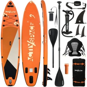 SUP PRO stand up paddle board pumpovaný 11,6” 350 cm sada s pádlem 220 kg - oranžový