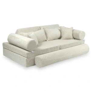 Montessori Play Sofa Luxury Manšestrová - béžová