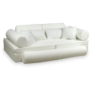 Montessori Play Sofa Luxury Beránek - bílá