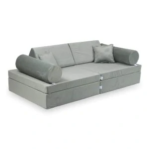 Montessori Play Sofa Comfort Velvet - šedá