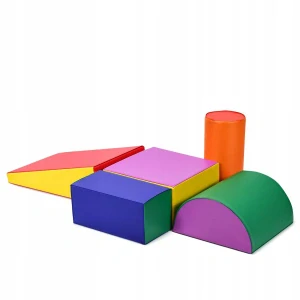 Pěnová rehabilitační bloky, různé tvary 5 ks - vícebarevné A