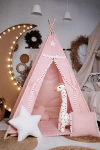 Stan teepee pro děti - světle růžový