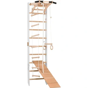 Dřevěné žebřiny pro děti i dospělé SPORT A - bílá