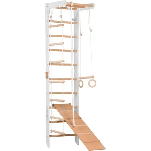 Dřevěné žebřiny pro děti i dospělé SPORT B  - bílá