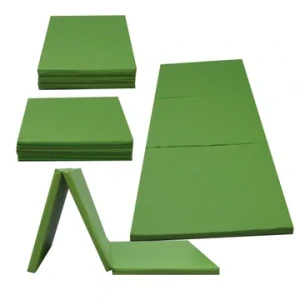 Gymnastická skládací matrace, žíněnka - želená