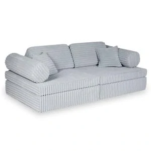 Montessori Play Sofa Comfort Waffle - šedá