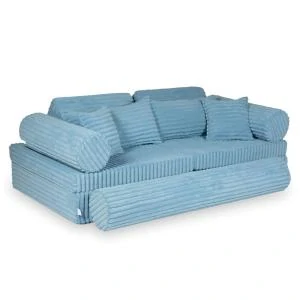 Montessori Play Sofa Luxury Waffle - modrá