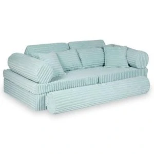 Montessori Play Sofa Luxury Waffle - mint
