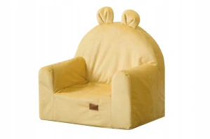 Dětské křesílko Teddy - velvet, žlutá