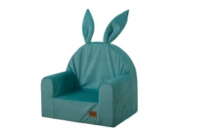 Dětské křesílko Bunny - velvet, zelená