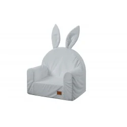 Dětské křesílko Bunny - velvet, šedá