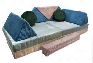 Modulární rozkládací pohovka SOFA pro děti, polštář, pěnová matrace - mix barev 1