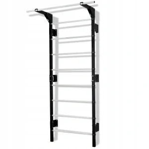 Gymnastický žebřík - ocel, černo-bílá