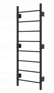 Kovový gymnastický žebřík UNDERFIT - černá