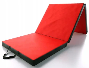 Gymnastická skládací matrace, žíněnka - červená, černá
