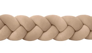 Mantinel pletený cop - caramel samet