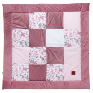 Hrací podložka PATCHWORK - růtová